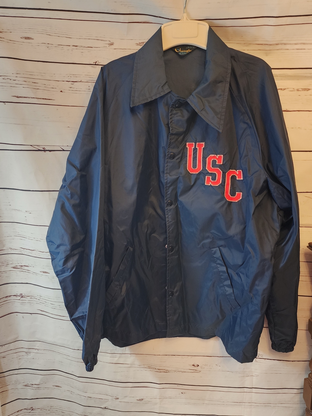 Vintage USC Windbreaker Navy Stitched Letter